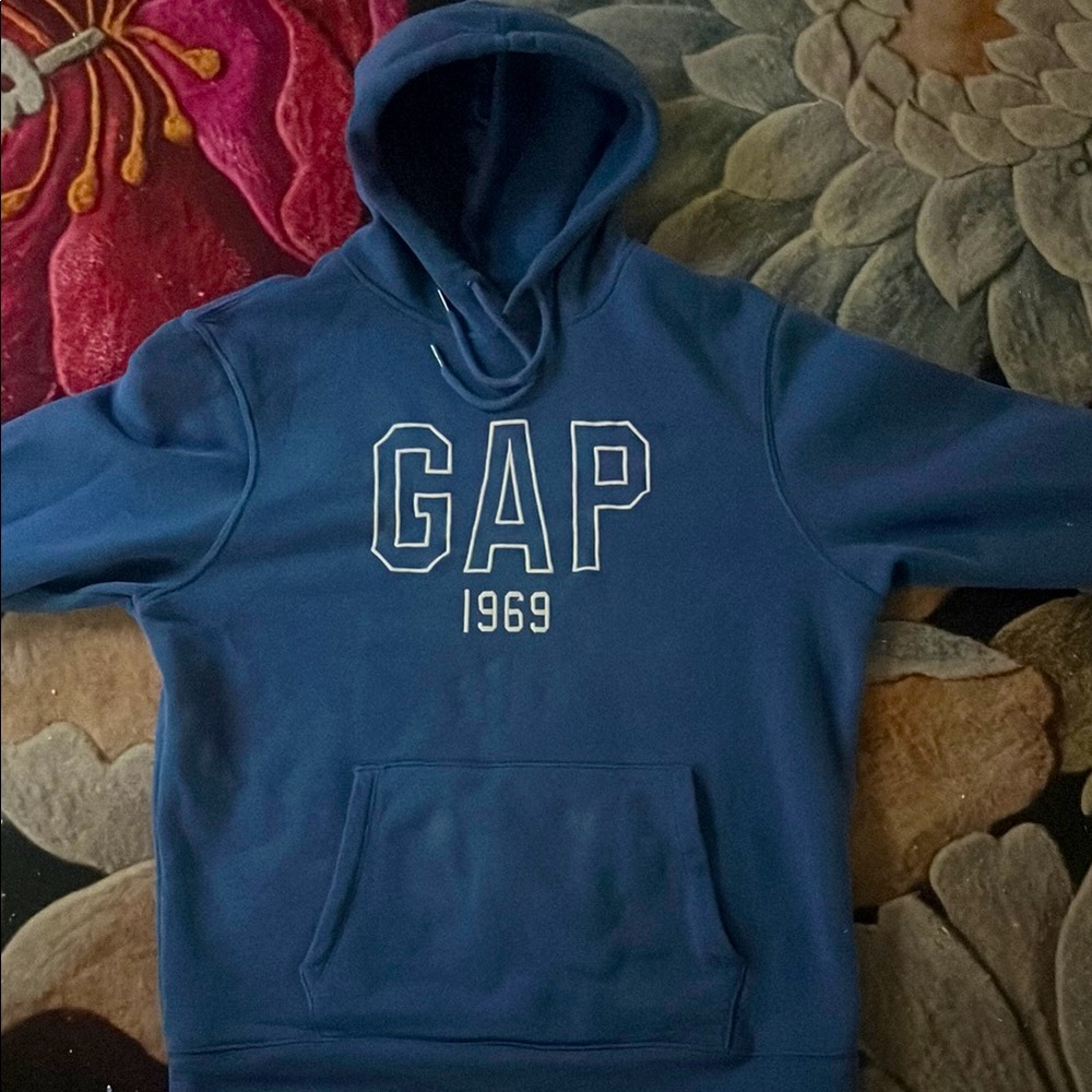 GAP Men's Blue Hoodie Sweater